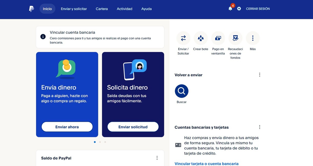 Cuenta paypal terminada