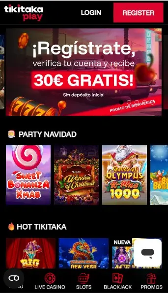 Tiki Taka Casino homepage screenshot