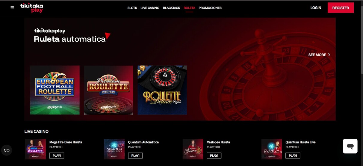 Tikitakaplay Casino Ruleta España pc