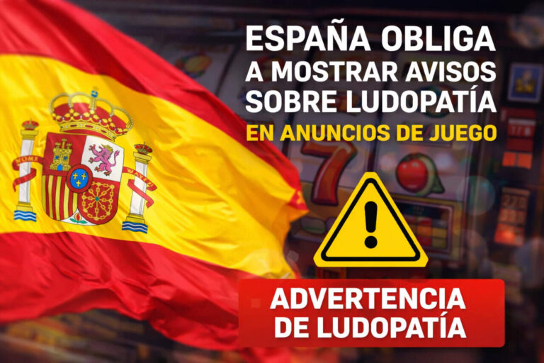 Advertencia de ludopatía en publicidad del juego