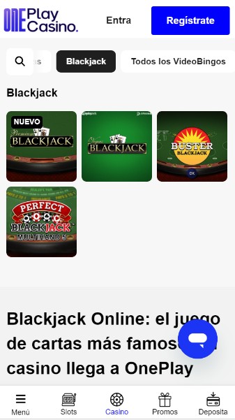 OnePlay Casino España Blackjack