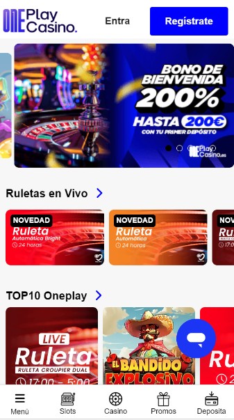 OnePlay Casino España Página principal
