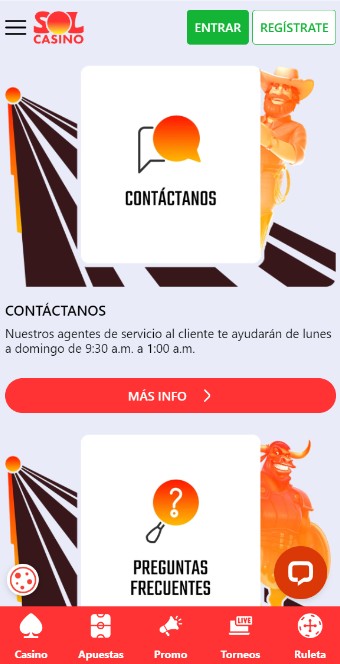 Sol Casino Apuestas deportivas Atención al cliente