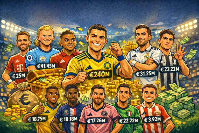Los futbolistas mejor pagados en 2026
