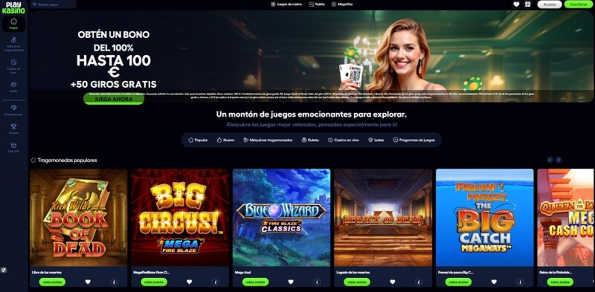 PlayKasino Casino Página principal España pc