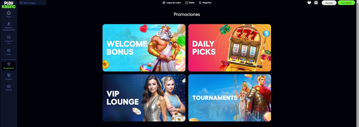 PlayKasino Casino Promociones España pc