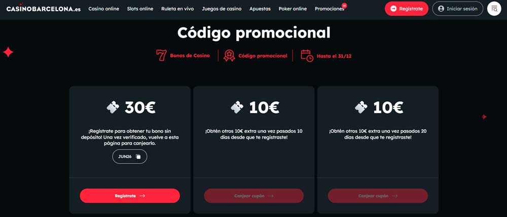 Bono 50 € Casino Barcelona