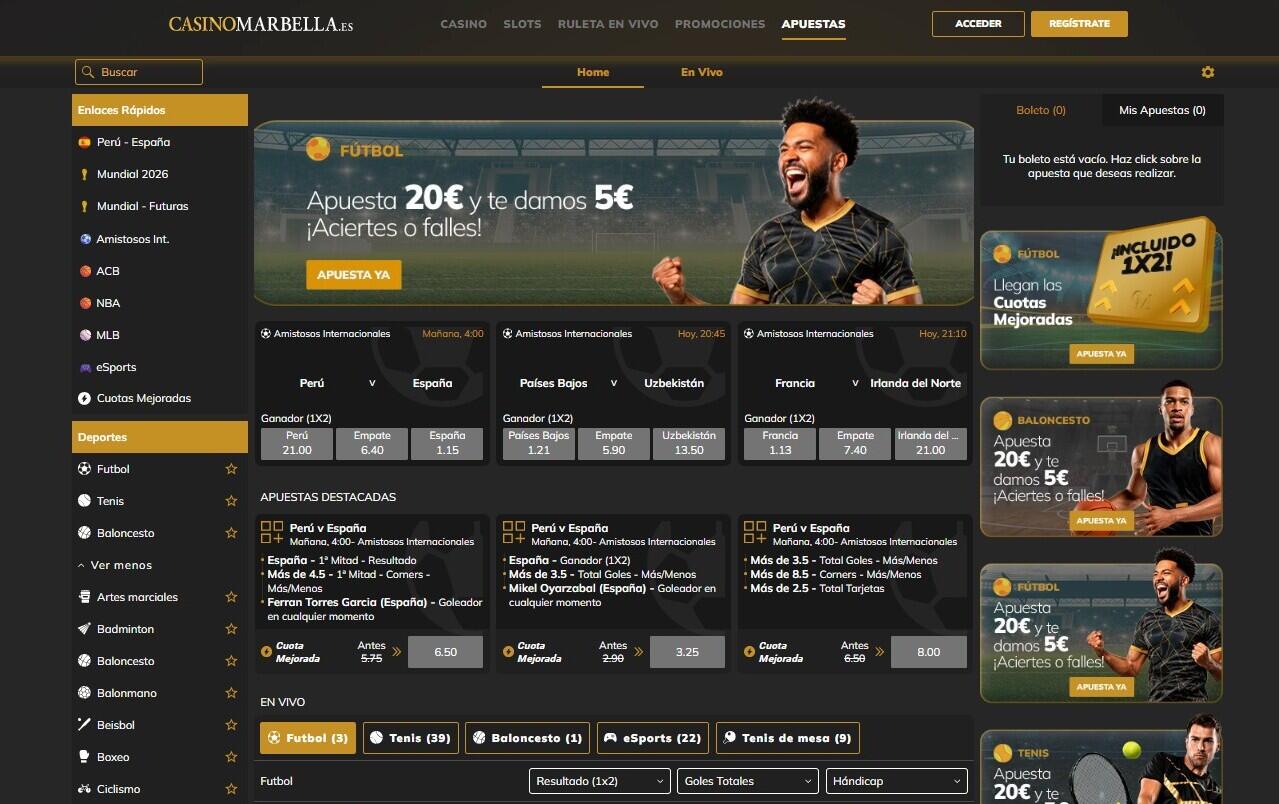 Casino Marbella Apuestas Página principal España pc