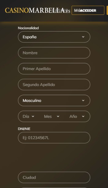Casino Marbella Registro España version movil