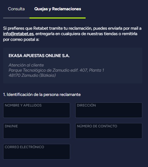 Quejas paso 1