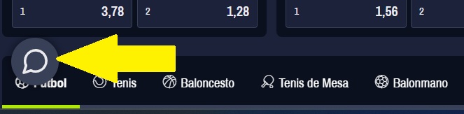 Retabet botón de chat