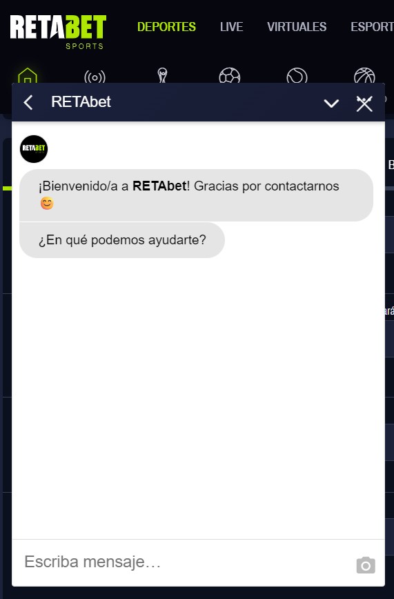 Retabet chat en vivo