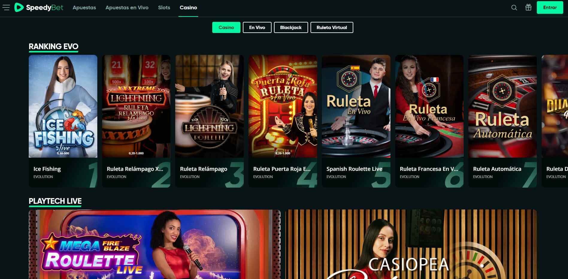 Speedybet Casino Página principal España pc