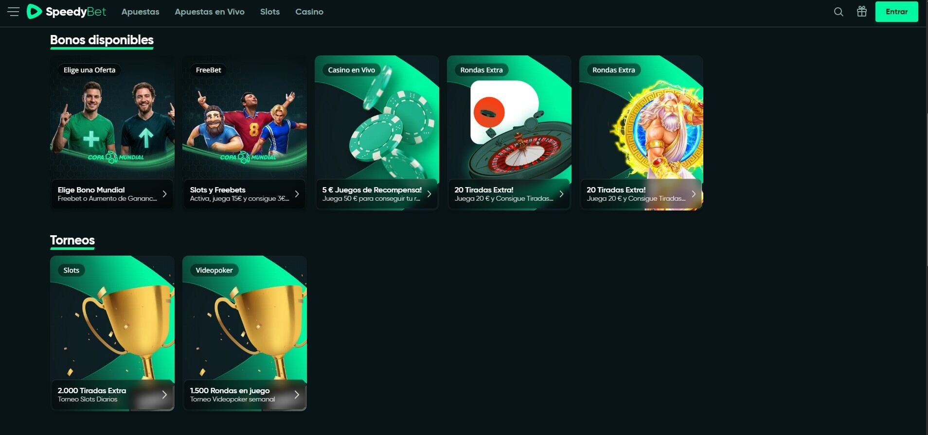 Speedybet Casino Promociones España pc