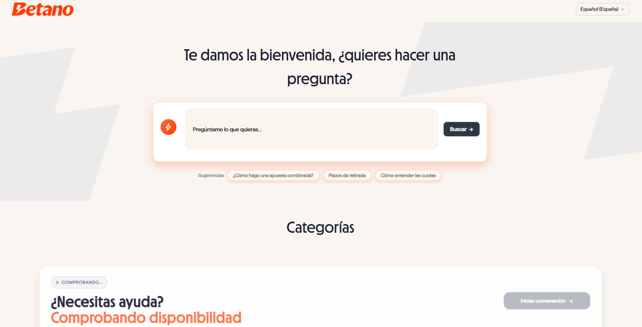 Centro de Soporte Betano España