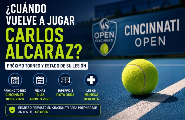 Cuándo vuelve a jugar Alcaraz tras su lesion
