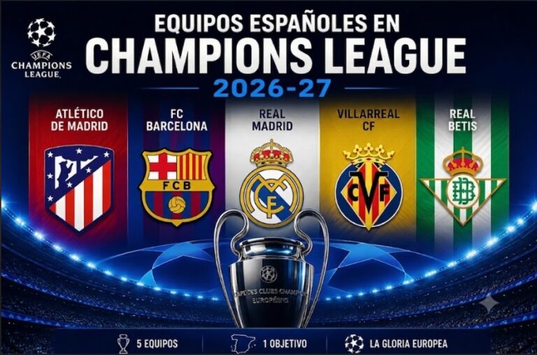 Equipos españoles en la Champions League 2026-27
