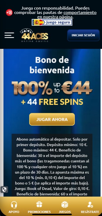 44Aces Casino España Promociones