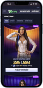 Promociones en Betinia de casino en movil