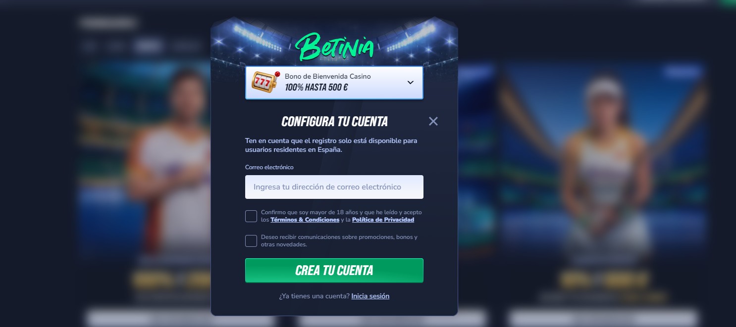 Betinia registro España
