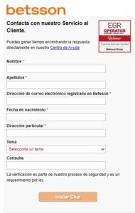 Betsson chat en vivo España