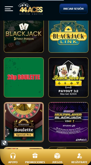 Casino Juegos de mesa 44Aces Esp
