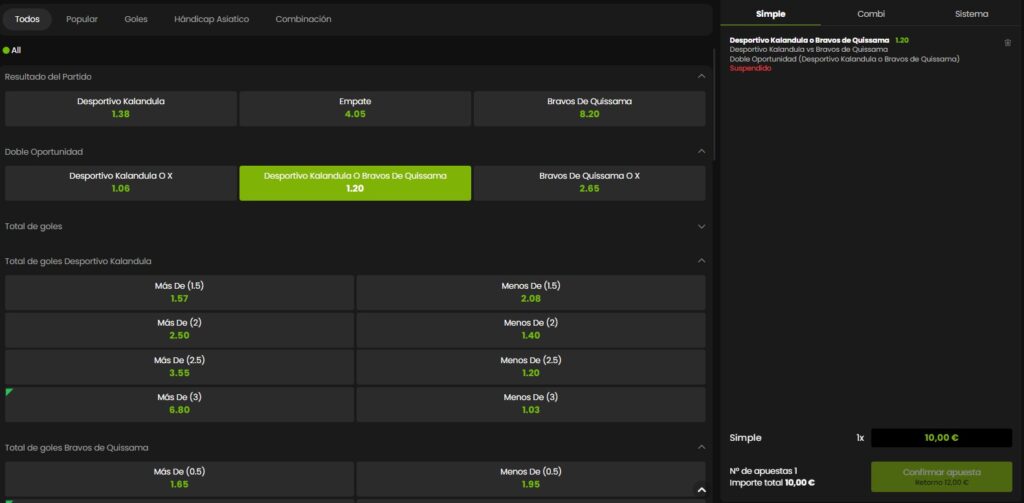 Hacer una apuesta Bet777 España