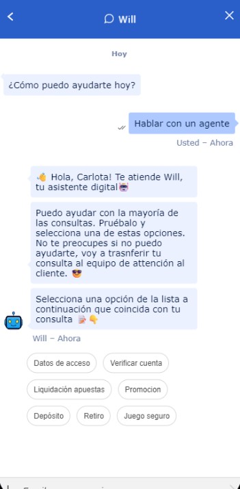 Paso 2 contacto ayuda William Hill