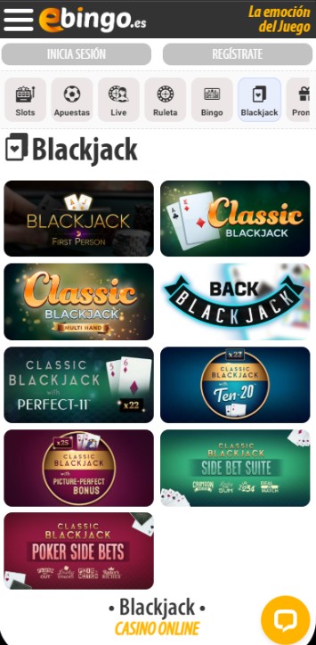 Ebingo casino Blackjack