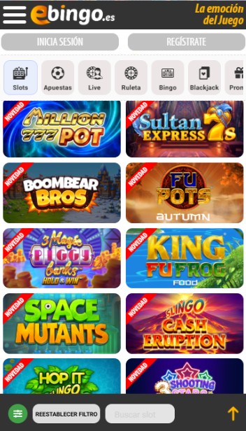 Ebingo casino slots
