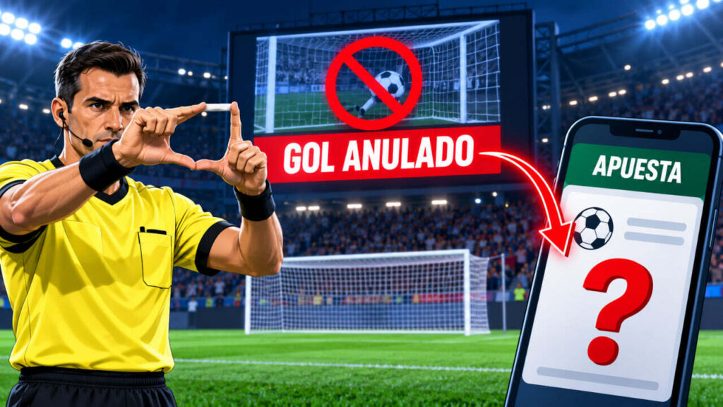 ¿Cuenta un gol anulado por el VAR para las apuestas?